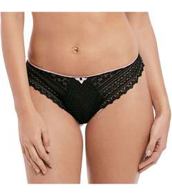 Daisy Lace Thong Black