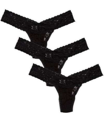 3-pack Low Rise Thong Black – Svarta Stringtrosor från Hanky Panky