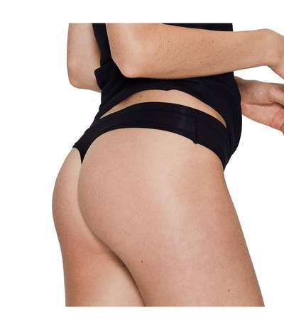 Bamboo Thong Black – Svarta Stringtrosor från JBS of Denmark