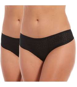 2-pack MAGIC Dream Lace Thong Black