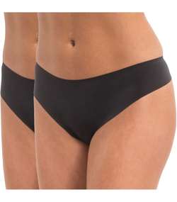 2-pack MAGIC Dream Invisibles Thong Black