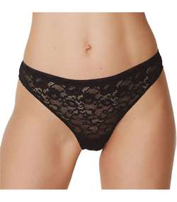 Color Studio Lace Thong Black