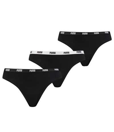 3-pack String Black – Svarta Stringtrosor från Puma