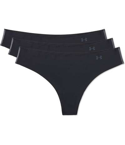 3-pack Pure Stretch Thong Black – Svarta Stringtrosor från Under Armour