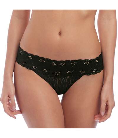 Halo Lace Thong Black – Svarta Stringtrosor från Wacoal