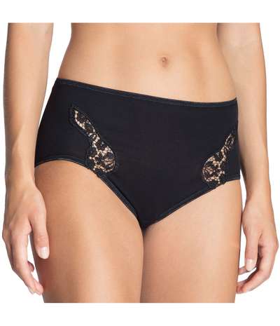 Feminin Sense Midislip Black – Svarta Trosor från Calida