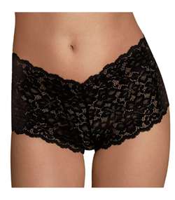 Sexy Lace Cheeky Boyshort Black