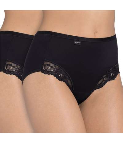 2-pack Romance Maxi Black – Svarta Trosor från Sloggi