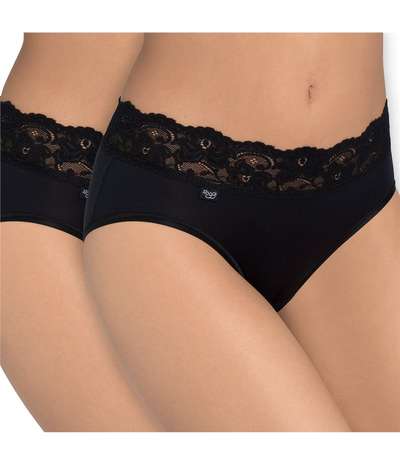 2-pack Romance Midi Black – Svarta Trosor från Sloggi