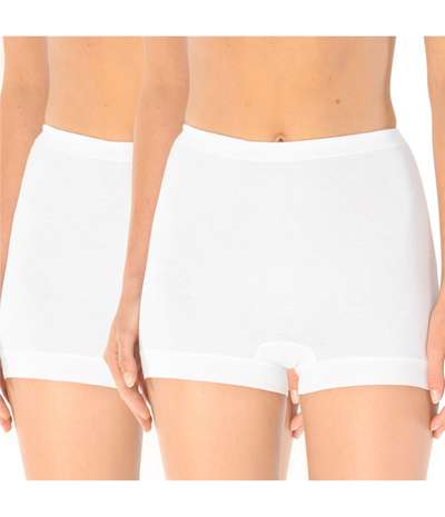 2-pack Original Classics Fine Rib Shorts White – Vita boxertrosor från Schiesser