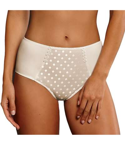 Airita High Waist Brief Plus Ivory – Vita brieftrosor från Anita
