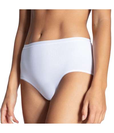 Natural Comfort Brief Highwaist White – Vita brieftrosor från Calida
