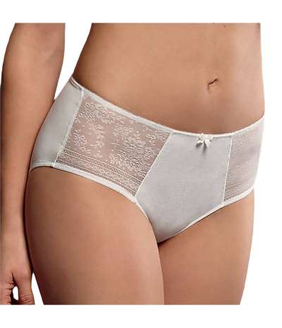 Fleur High Waist Brief Ivory – Vita brieftrosor från Rosa Faia