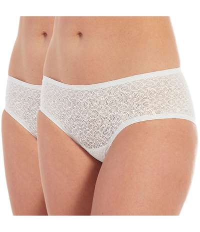 2-pack MAGIC Dream Lace Hipster White – Vita hipstertrosor från Magic