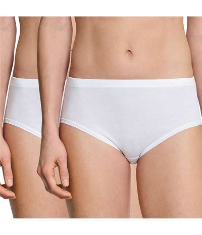 2-pack Original Classics Fine Rib Hipster White – Vita hipstertrosor från Schiesser