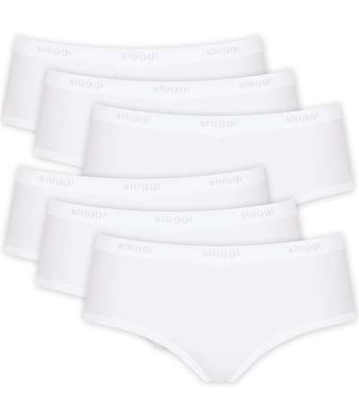 6-pack Invisible Supreme Hipster 0003 White – Vita hipstertrosor från Sloggi