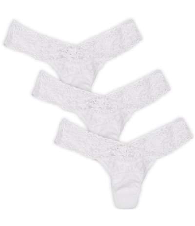 3-pack Low Rise Thong White – Vita Stringtrosor från Hanky Panky