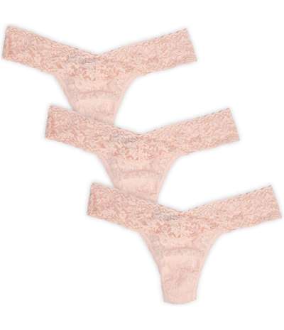 3-pack Low Rise Thong Vanilla – Vita Stringtrosor från Hanky Panky