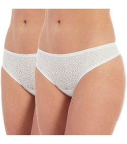 2-pack MAGIC Dream Lace Thong White