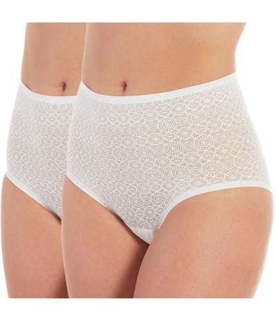 2-pack MAGIC Dream Lace Panty White – Vita Trosor från Magic