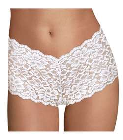 Sexy Lace Cheeky Boyshort White