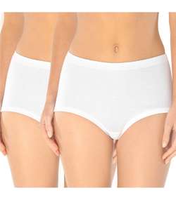 2-pack Original Classics Fine Rib Waist Panties White